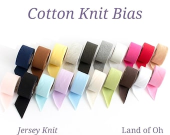 Cotton Knit Bias Tape, 4 cm Wide, 20 Colors, Sewing Notions, Quality Korean Fabric, 7 Yards, By the Roll - 50 /51440