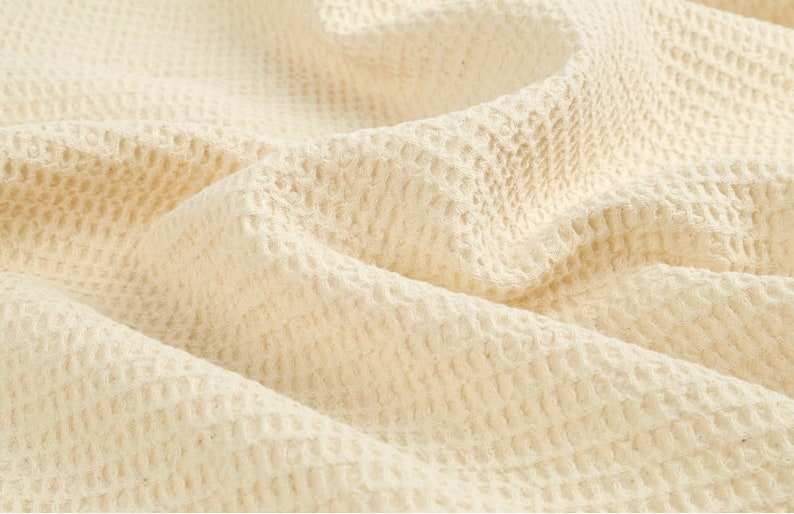 Cotton Waffle Fabric 63 Wide Solid Colors Solids Etsy