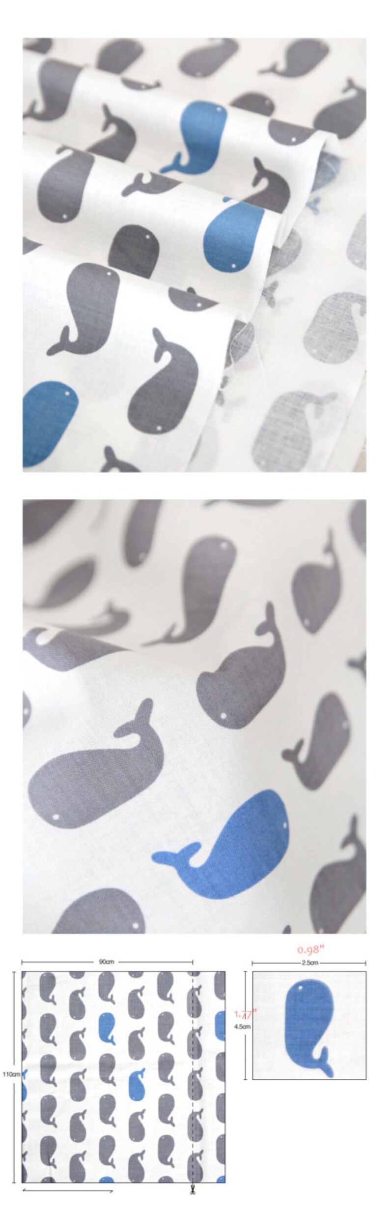 Animal Cotton Fabric Dolphin Chick or Bunny By the Yard Etsy