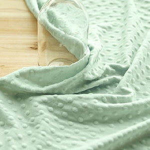 Minky Dimple Dot - Dusty Mint - K Serie - Großware 49292
