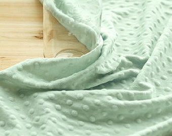 Minky Dimple Dot - Dusty Mint - K Series - By the Yard 49292