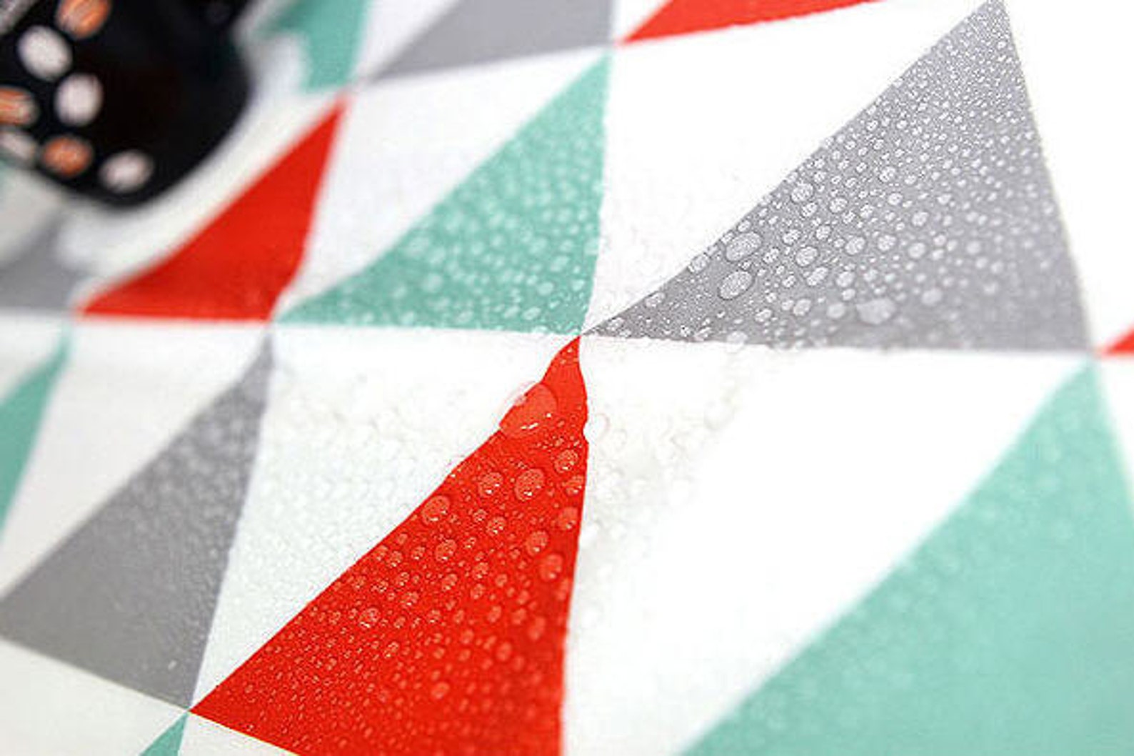 Laminated Waterproof Cotton Fabric Triangular Tropical Mix Etsy