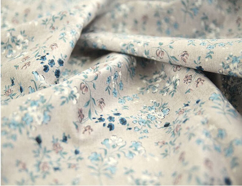 Flower Cotton Fabric Quality Korean Fabric By the Yard Etsy