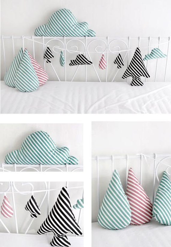 Diagonal Lines Cotton Fabric Lollipop - Black, Indi Pink or Mint - By the Yard 49652