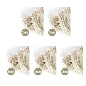 A Roll of Cotton Piping Cord - 2 mm, 3 mm, 5 mm, 7.5 mm or 10 mm - By The Roll 5378 image 3