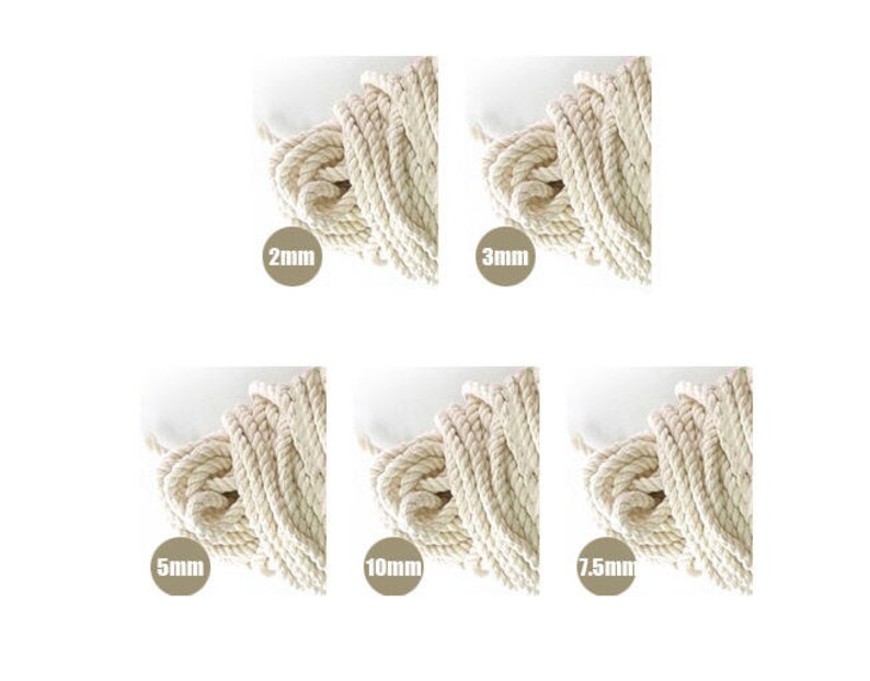 A Roll of Cotton Piping Cord - 2 mm, 3 mm, 5 mm, 7.5 mm or 10 mm - By The Roll 5378 image 3
