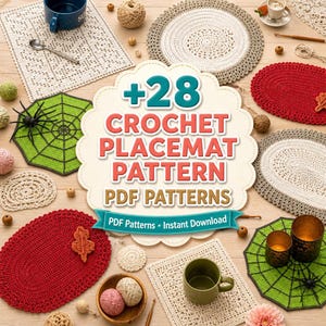 Crochet Placemat Pattern | Elegant Table Decor | Instant PDF Download
