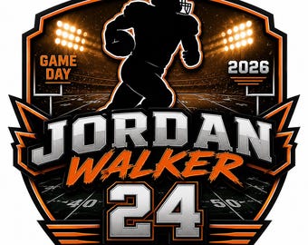 Personalized Football Player Sign, Custom Acrylic Name & Number Plaque, Senior Night Gift, Youth Football Wall Decor