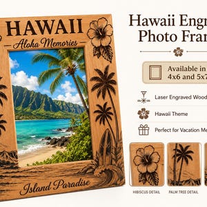 Hawaii Engraved Photo Frame