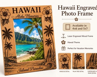 Hawaii Engraved Photo Frame