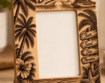 Bahamas Laser Engraved Wooden Photo Frame