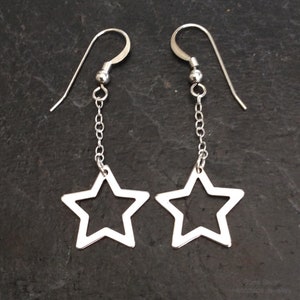Dangle star earrings