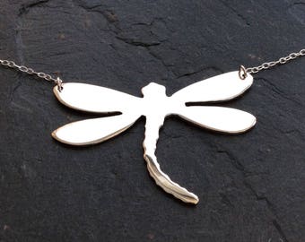 Sterling silver Dragonfly pendant necklace, silver dragonfly, wildlife pendant, dragonfly lover gift, silver jewellery gift,silver jewelery
