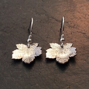 Sycamore leaf dangle earrings