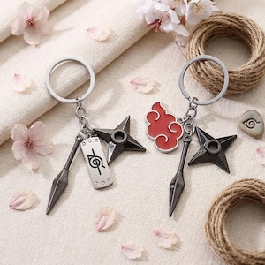 Japanese Symbol Keychain & Bag Charm | Dark Aesthetic Metal Keyring | Alt Grunge Backpack Accessory Gift