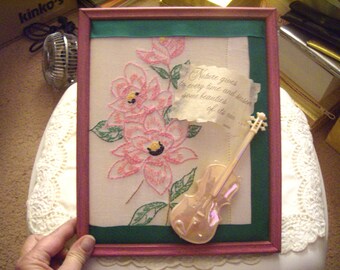 1930s Upcycled Summer Song 3-dimensional Framed Wall Art by Kay Creatives (OOAK)