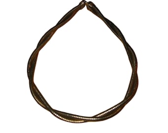1940s CORO Twisted Gold-tone Neck Choker (14” L)