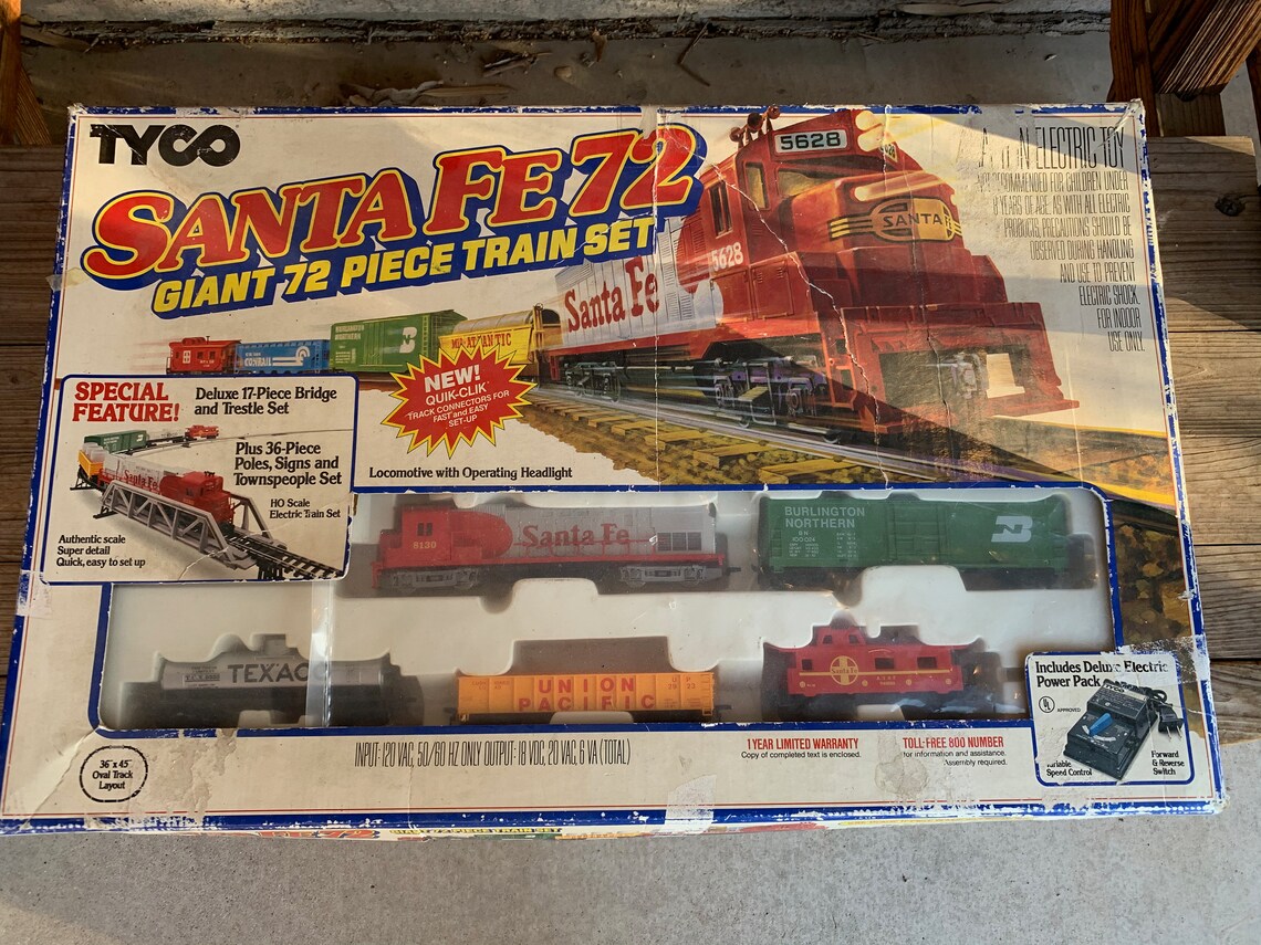 TYCO HO Scale Santa Fe 72piece Train Set VIOB 1990 Etsy