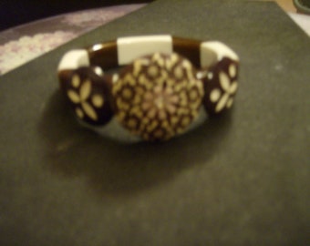 Custom Made "Sweet Things" Upcycled Acrylic Bangle Bracelet (OOAK)