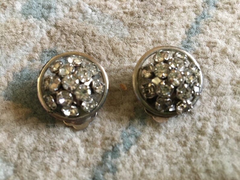 1940s \u2013 1950s Vintage Elegant Wedding Dress Crystal Bridal Clip /& Screw-back Earrings \u2013 Bridal Accessories you choose Wedding Jewelry