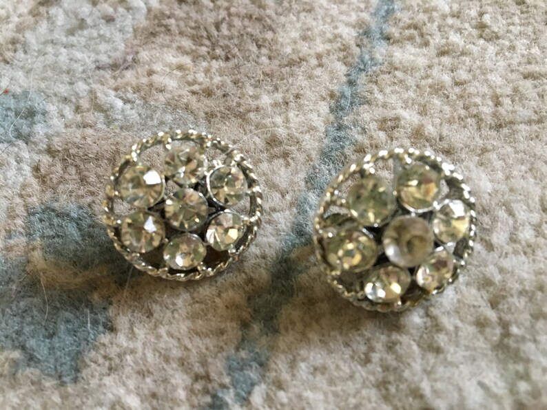 1940s \u2013 1950s Vintage Elegant Wedding Dress Crystal Bridal Clip /& Screw-back Earrings \u2013 Bridal Accessories you choose Wedding Jewelry