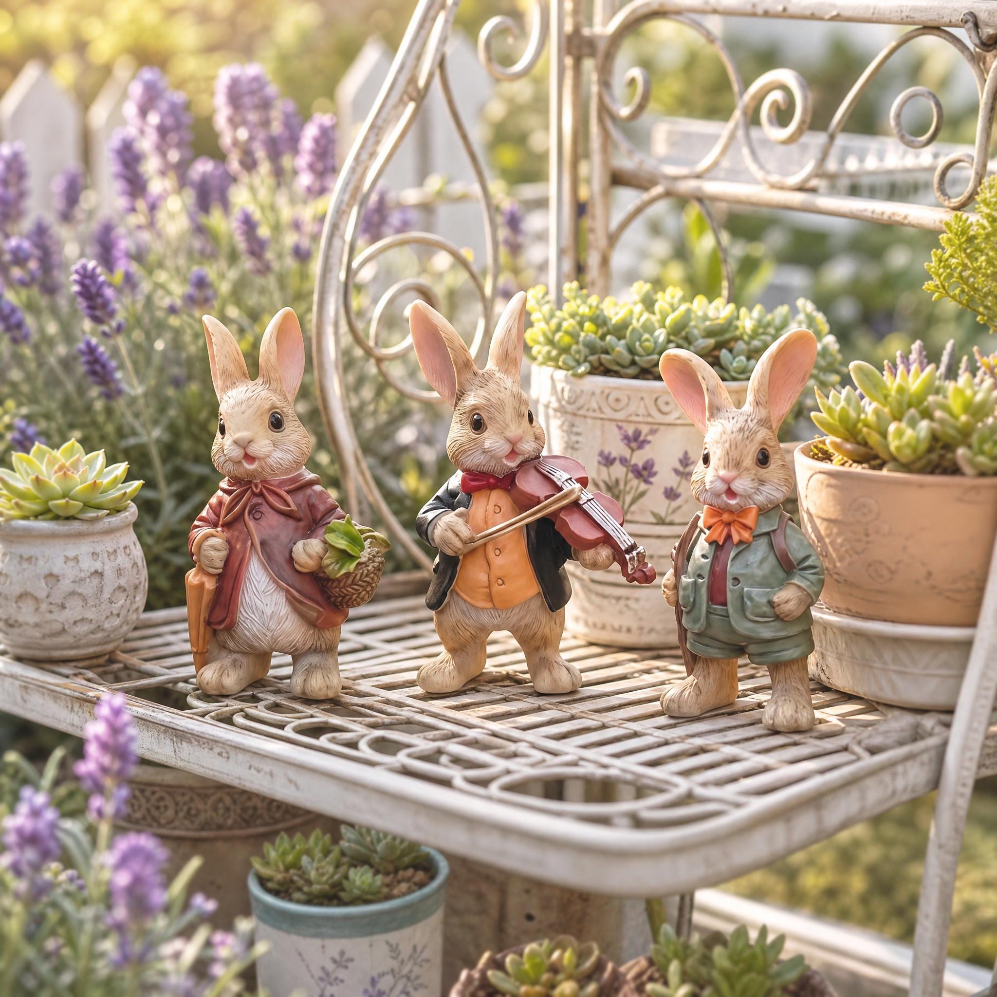 Metal Bunny Figurine - Etsy