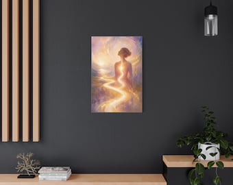 Tu es le chemin   toile spirituelle lumineuse