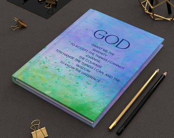 Serenity Prayer Journal Hardcover | Inspirational Christian Notebook
