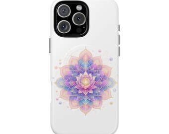 Pastel Lotus Mandala Phone Case | Tough Magnetic Case