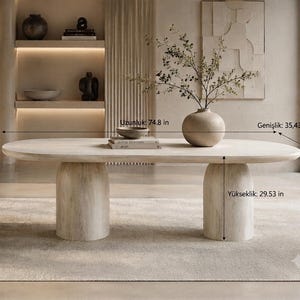 Luxury Travertine Marble Dining Table