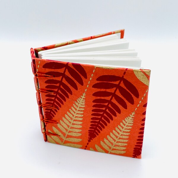 Red and Gold Fern Mini Journal - Spectrum Collection