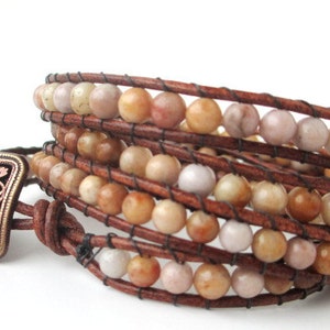 Morocco Agate Quad Wrap Bracelet image 5