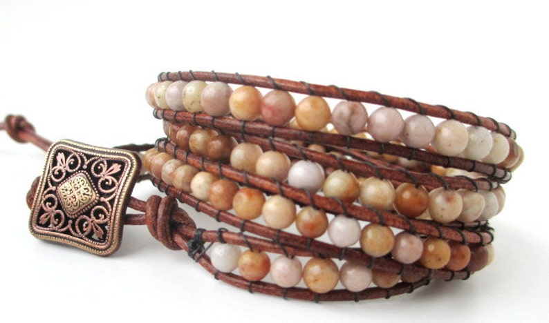 Morocco Agate Quad Wrap Bracelet image 5