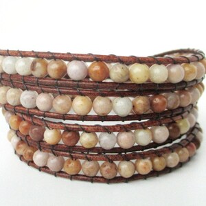 Morocco Agate Quad Wrap Bracelet image 2