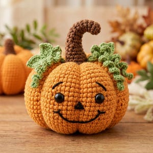 Crochet Pumpkin Amigurumi Pattern, Easy Fall Decor , Halloween Plushie (Digital Download)