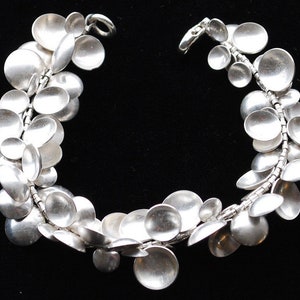 Silver Disc Bracelet//Modern Silver//Handmade by Carla Pennie McBride