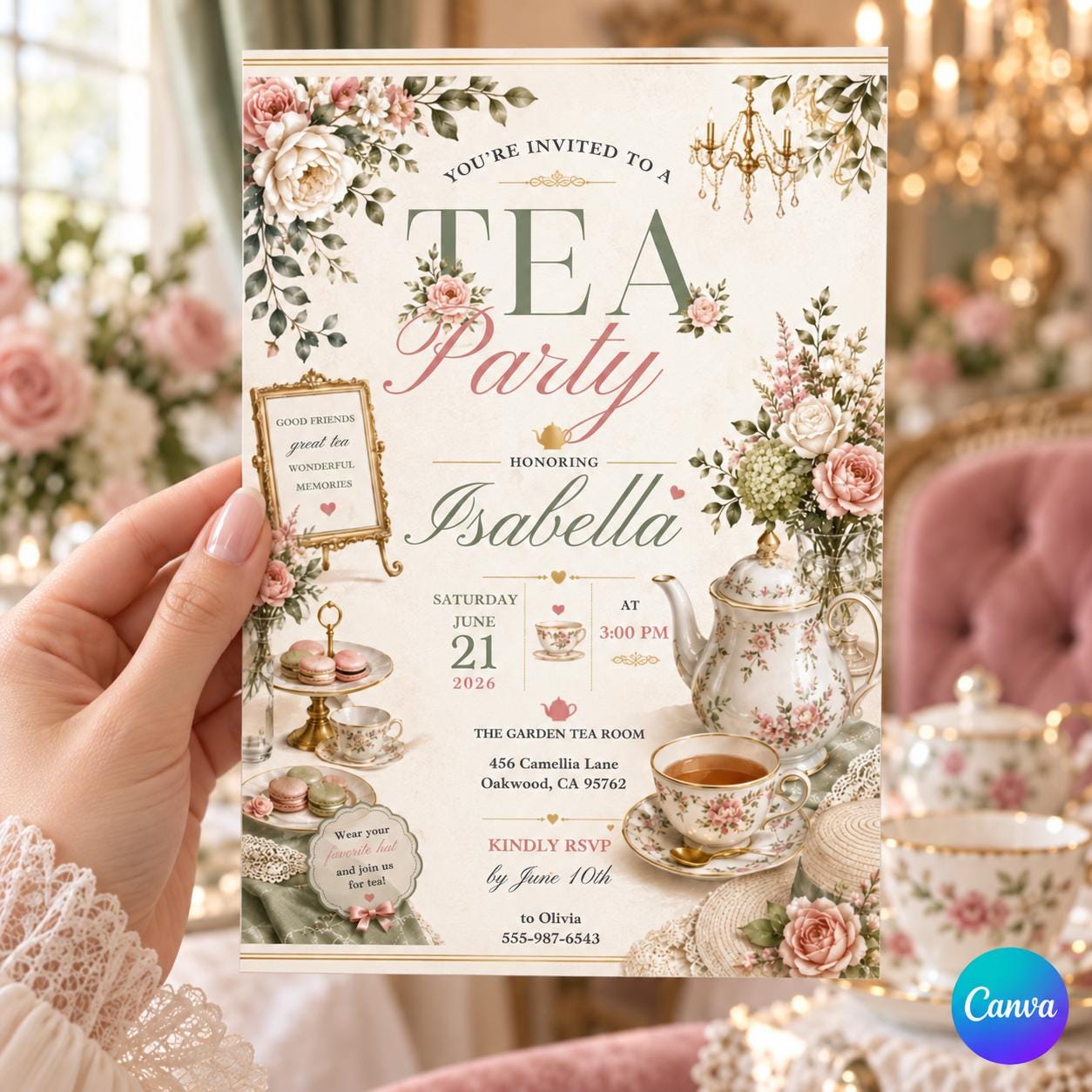Victorian Tea Party Invitation - Etsy Canada