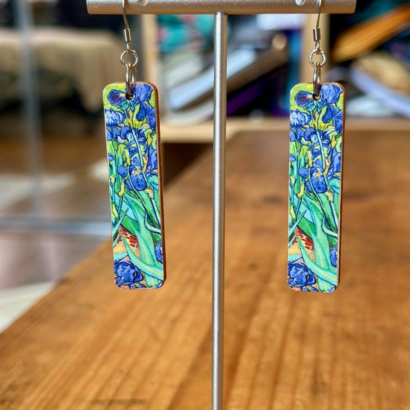 Iris Flower Earrings