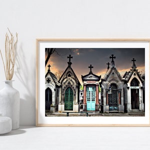 Pere Lachaise Cemetery Paris France Fine Art Photography Home Decor Print Travel Photo Wall Art Metallic Finish