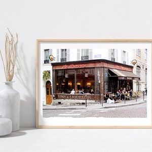 Paris Photography Le Progres Bistro Restaurant Montmartre, Home Decor, Wall Art, French Cafe
