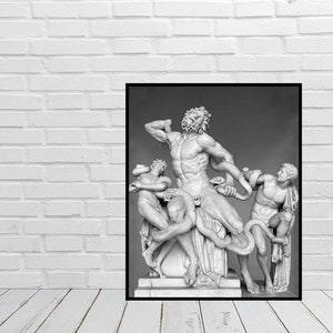 Rome Italy Wall Art Laocoön and His Sons at The Vatican Home Decor, Fine Art Photography, Travel Photography Black and White