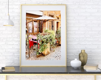 Trastevere Rome Print Photography Italy Cafe Art, Home Decor, Fine Art Photography, Travel Photography