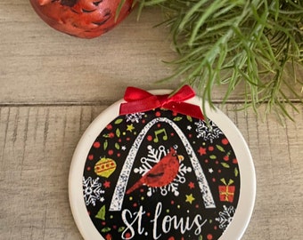 St. Louis Cardinal & Arch Ornament