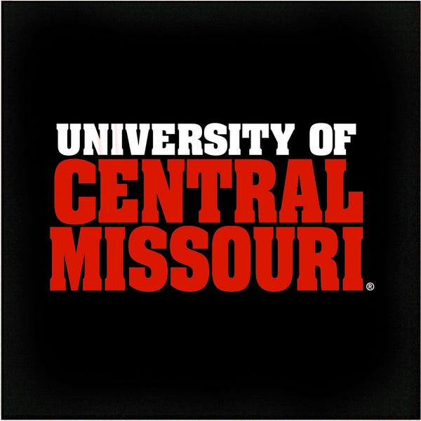 University of Central Missouri: UCM logo on Black (single stone coaster)