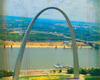 St. Louis Coaster Collection: Gateway Arch (single stone tile coaster)