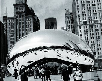 Chicago Coaster Collection: The Bean (Single marble tile coaster)
