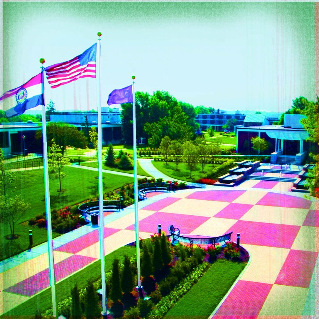 Avila University Aerial of Campus Entrance single Stone Etsy