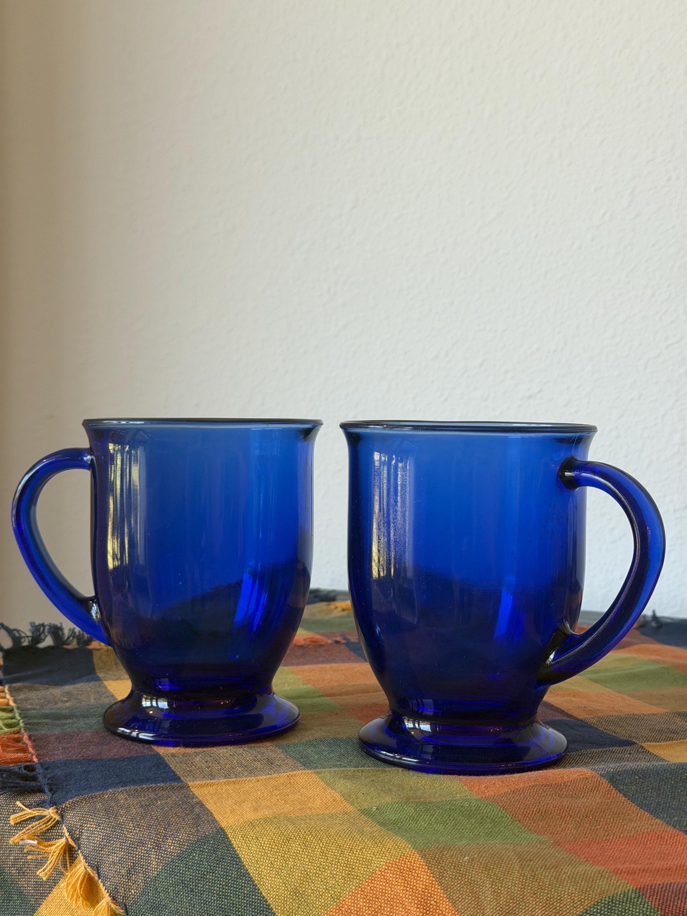 Anchor hocking blue glass mug - Etsy 日本