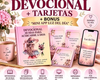 30-Tage-Andachtspaket zur Annäherung an Gott: Andacht + 30 bearbeitbare, druckbare Canva-Karten (Kommerzielle Lizenz, Bibelvers)