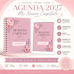 2027 Digital and Printable Planner in Spanish: Weekly and Monthly Planner with Hyperlinks - My New Chapter 2027 Daily Planner (Hyperlinked)